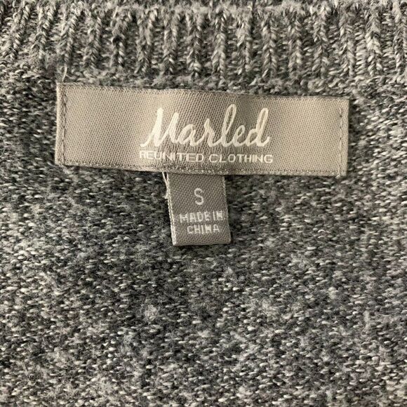 Marled Reunited Knit Sweater Dress S Grey Long Sleeves Crewneck Knee Length - Picture 6 of 6